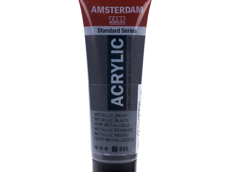 Amsterdam Acrylverf 850 Metallic Zwart 20 Ml Talens Specialist Verfze